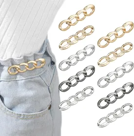 10 Pcs Adjustable Jeans Button, Reusable Waist Cincher Clip Metal Brooch for Clothing Dresses Skirts