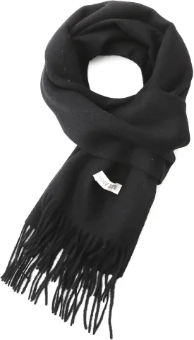 100% Wool Scarf - Men and Women Winter Warm Soft Luxurious Solid Colors Gift Box