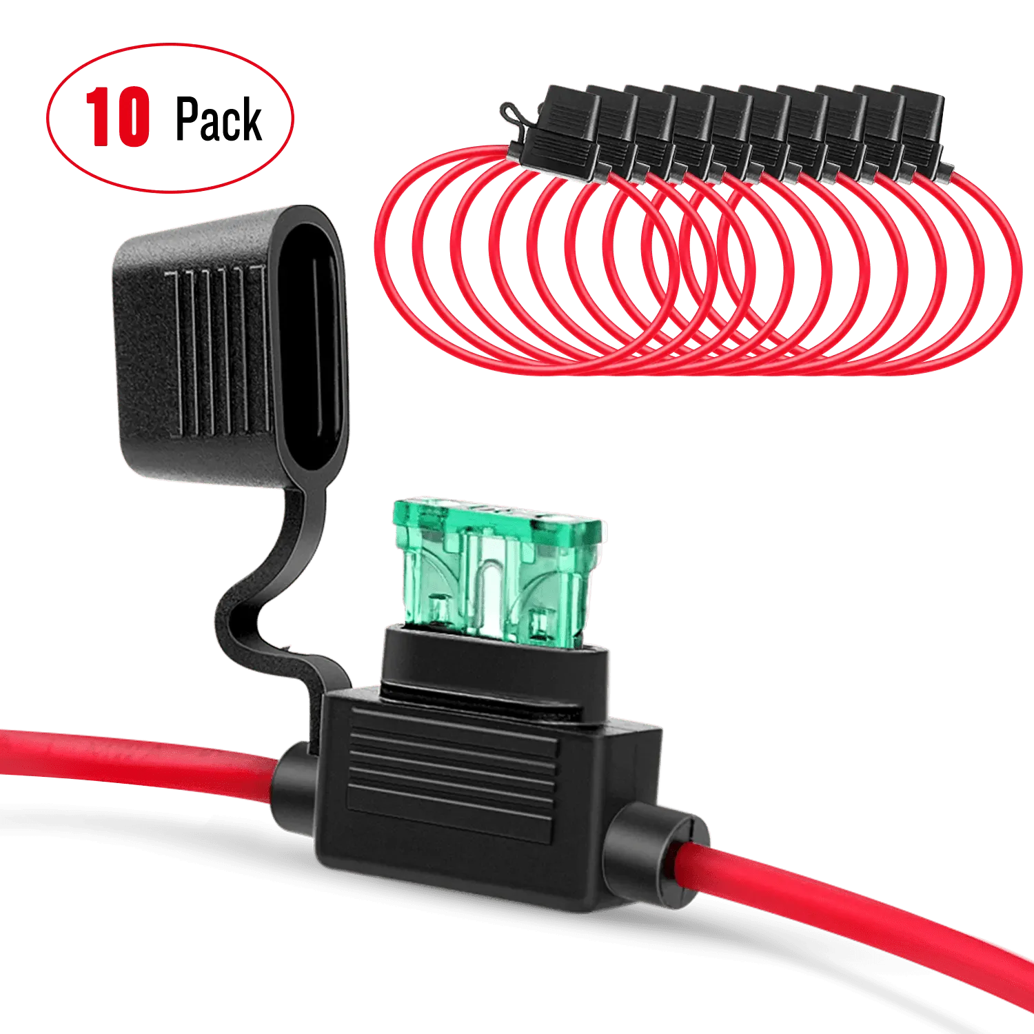 10Pcs 14AWG Inline Fuse Holders