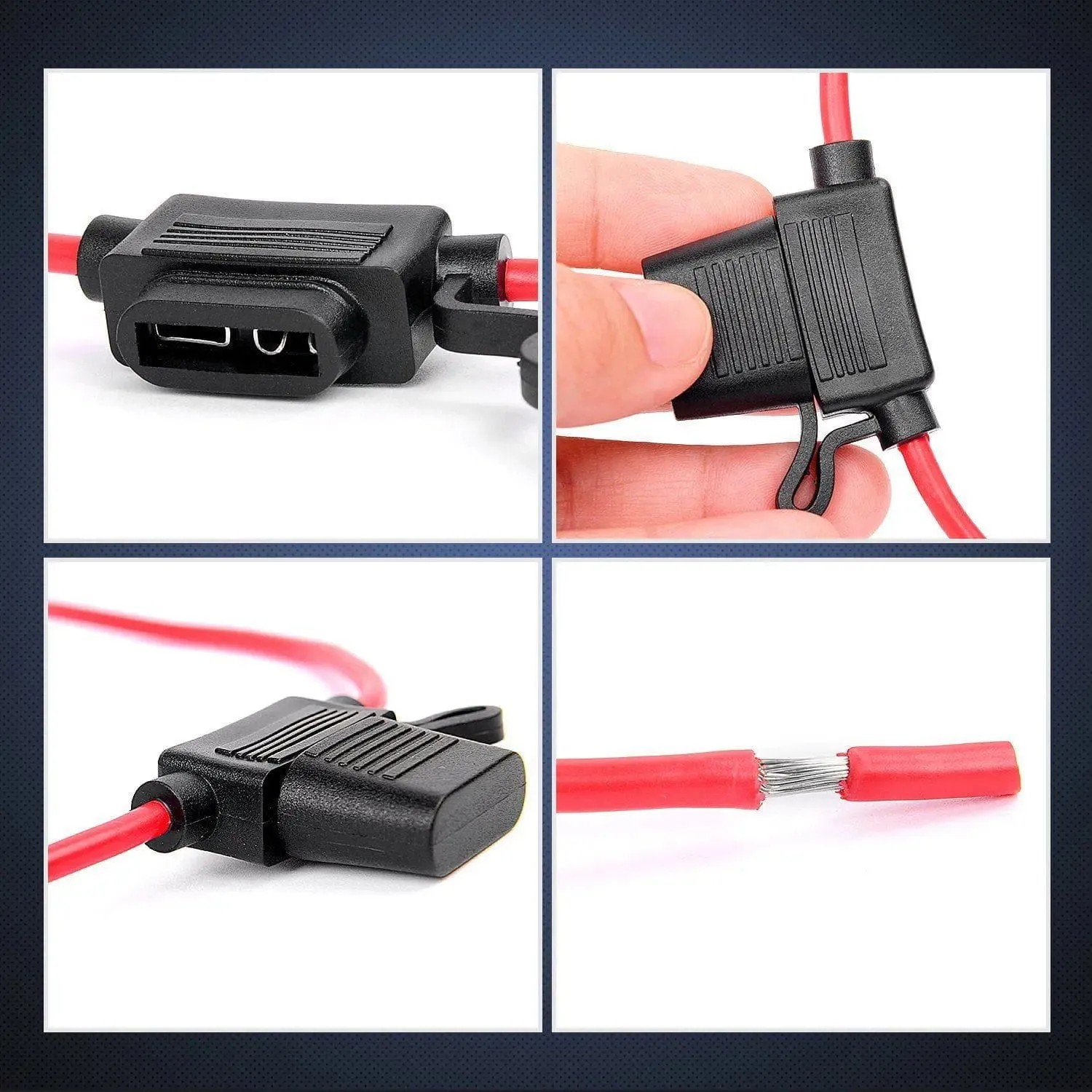 10Pcs 14AWG Inline Fuse Holders