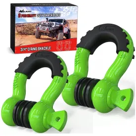 3/4 inch D-Ring Shackle Green (Pair)
