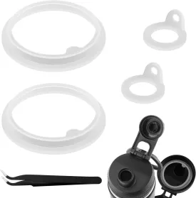 5pcs Silicone Gasket Replacement Kit for TAKEYA Actives, Leak-Proof Lid Seal Ring & Tweezers for 18/22/24/32/40oz Water Bottles, O-Ring Sealing Gaskets