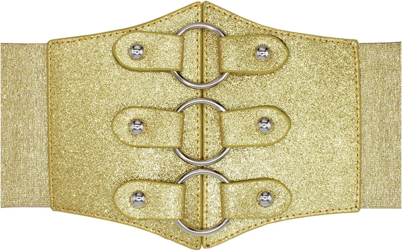 ALAIX Women's Corset Belt Extra Wide Stretchy Belts Elastic Waspie Waist Belts for Cosplay Halloween Costume Belts for Women