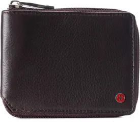 Alpine Swiss Logan Zipper Bifold Wallet For Men or Women RFID Safe Comes in a Gift Box