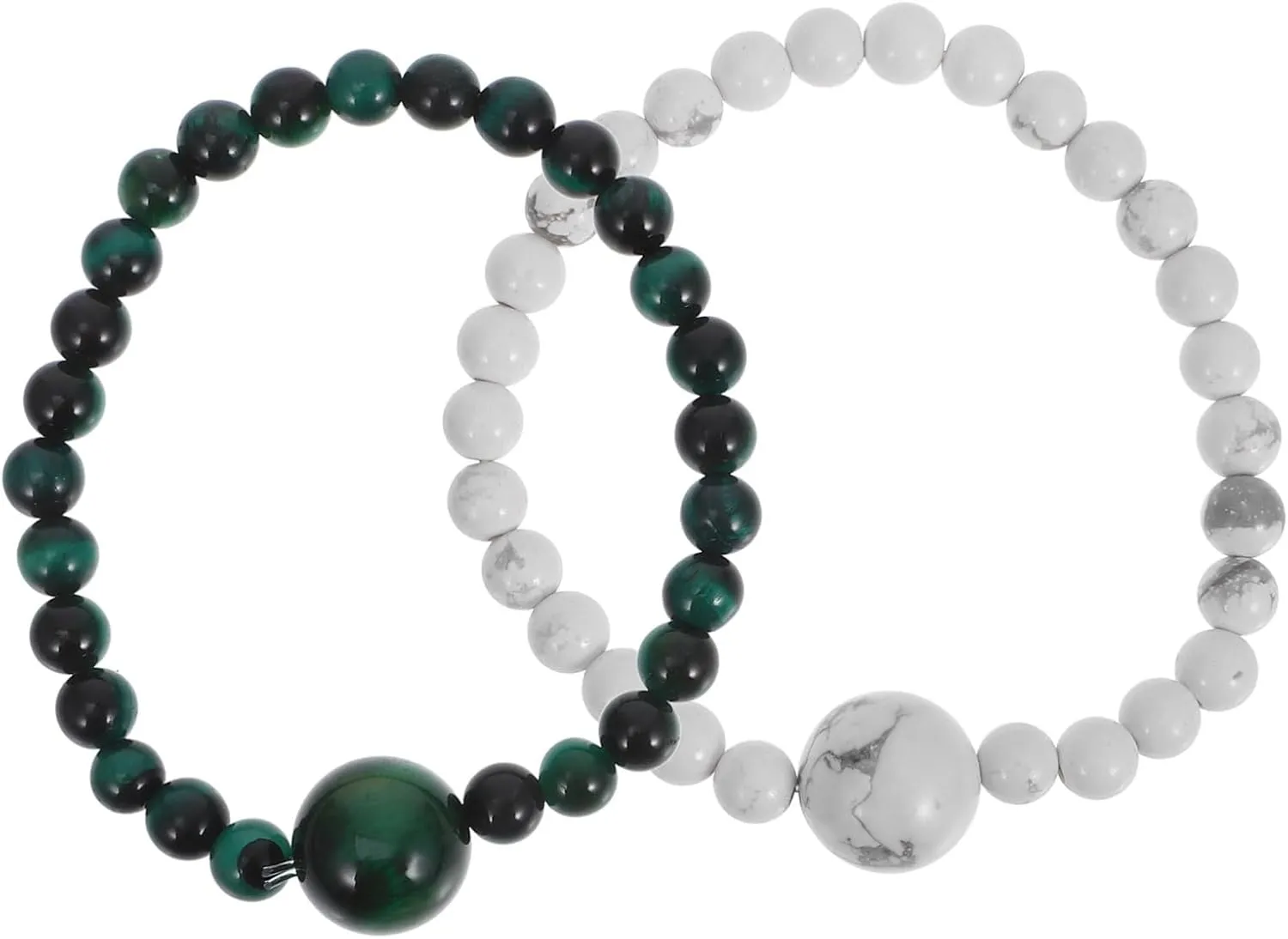 Beaupretty 2pcs Beaded Bracelet Minimalist Hand Jewelry with Stone Beads for Daily Wear Comfortable Wrist Beach Accessory for Women and Teens