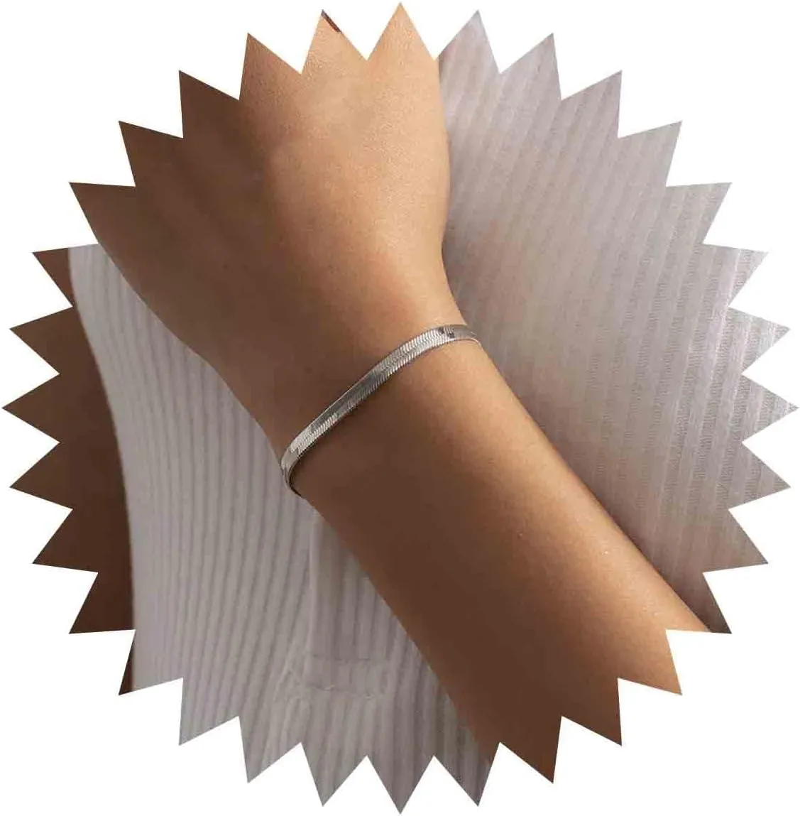 Boho Flat Snake Chain Bracelet Gold Herringbone Chain Bracelet Flat Snake Bracelet Minimalist Bracelet Jewelry for Women and Girls