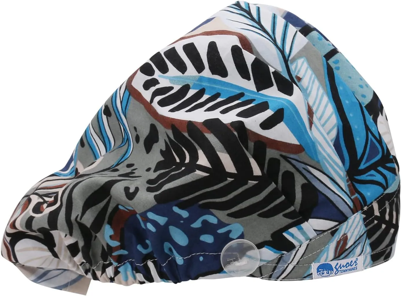 Button Scrub Cap Women and Men's Hat Scrub Cap Buttons Working Hat One Size Multi Color