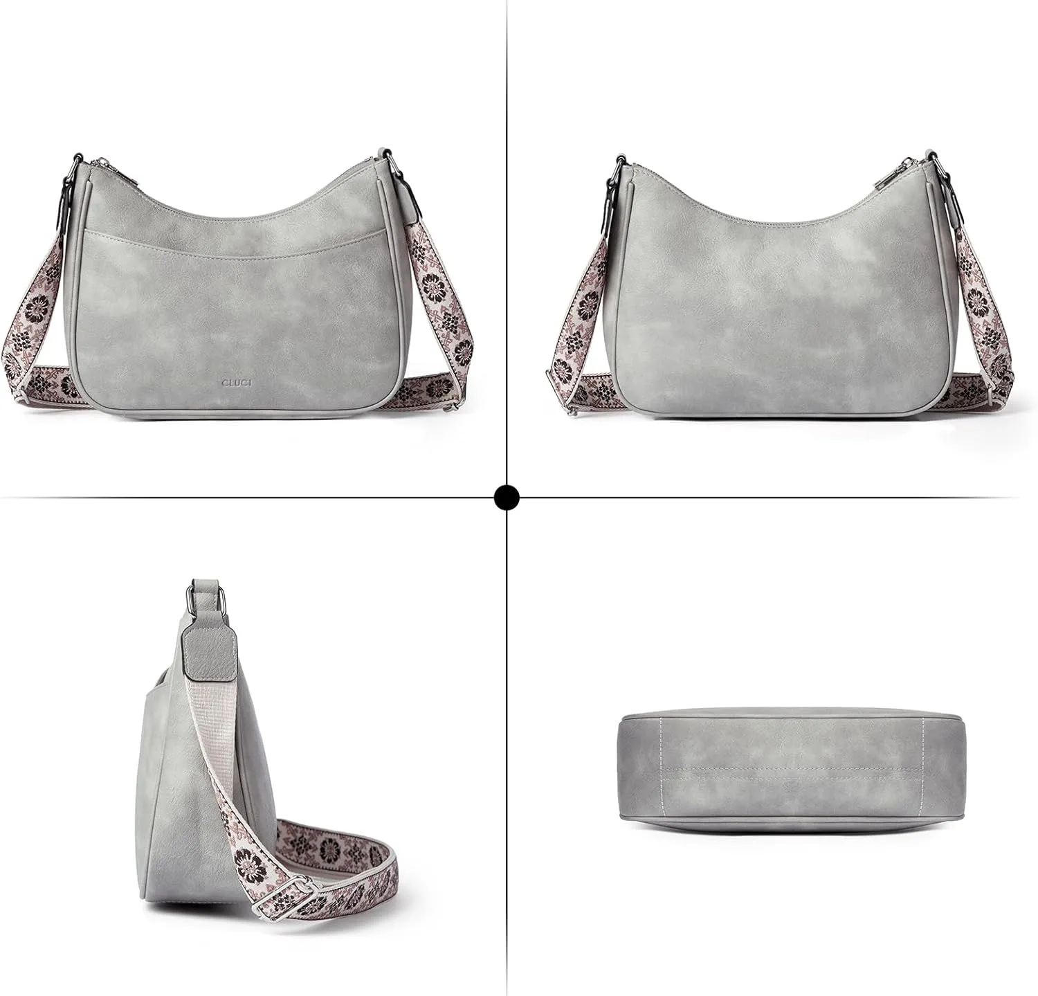 CLUCI Crossbody Bags for Women, Vegan Leather Shoulder Handbags, Purses for Women with Adjustable Wide Strap