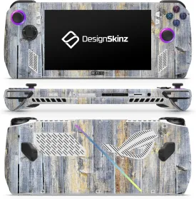 Compatible with Rog Ally - PC Skin Decal Protective Scratch Resistant Vinyl Wrap Gaming Cover - Vintage Wooden Planks with Yellow Paint