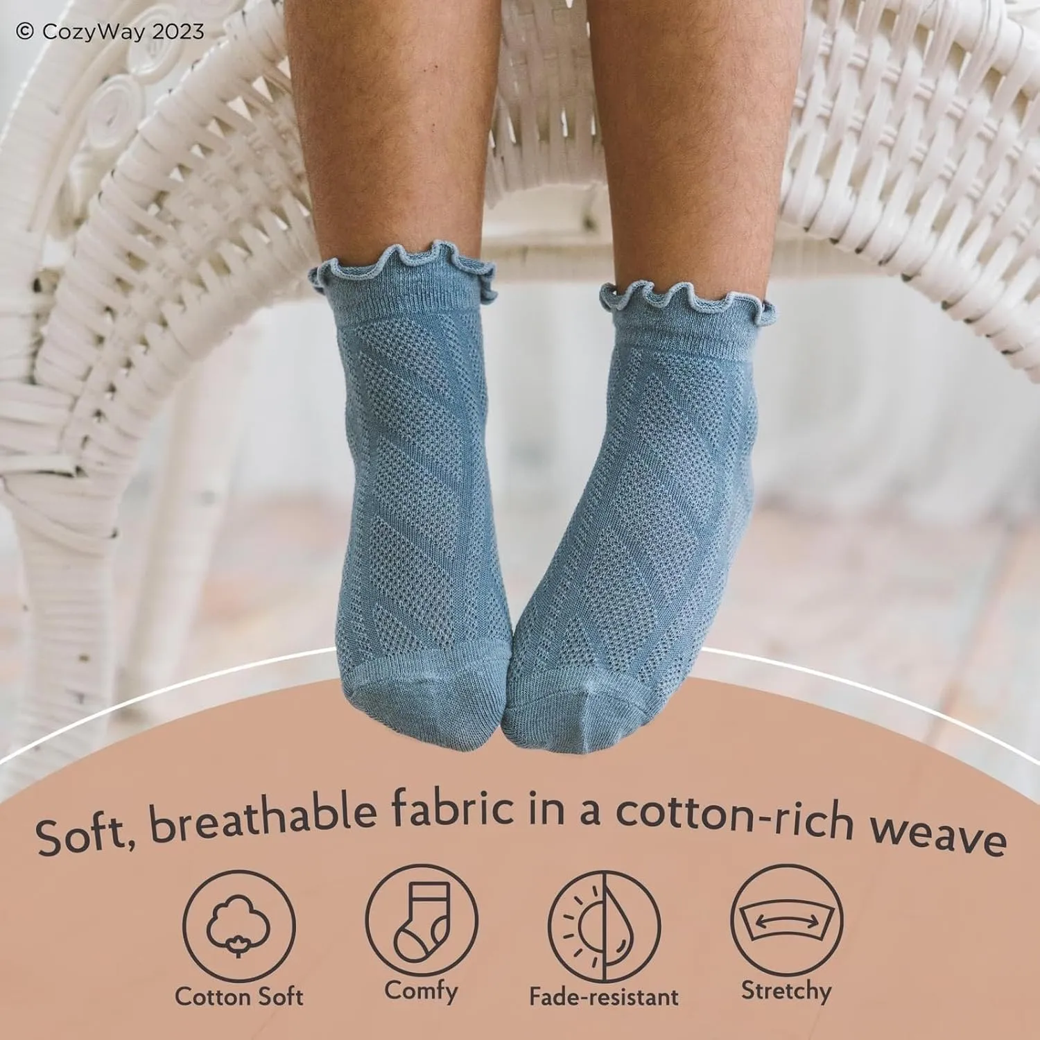 CozyWay Baby & Toddler Socks With Grippers Non Slip Low Cut Grip Socks for Girls and Boys Soft Comfy Cotton - 14 Pack