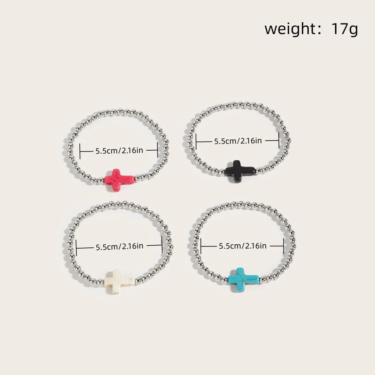 CSIYANJRY99 Silver Beaded Bracelets for Women Gold Stackable Stretch Bead Bracelet Set Beads Bracelet Stack Pack Hand Jewelry