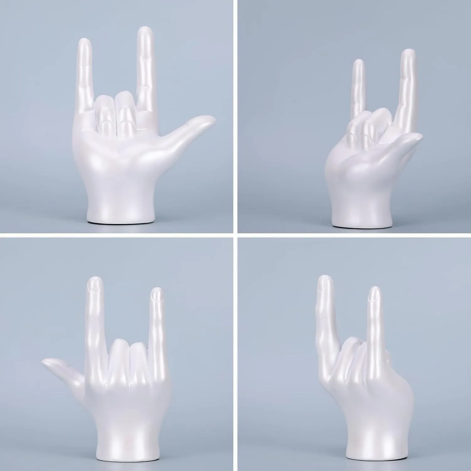 DOVDOV I Love You Gesture Statue, White Gesture Home Decor Accents, Modern Art Hand Sculpture Decor, Office, Wedding, Table centerpieces, Home Living Room Decor and Accessories.