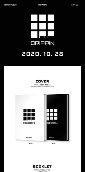 Drippin Boyager 1st Mini Album 2 Version SET 80p Booklet 1p Luggage Tag 2p PhotoCard Message PhotoCard SET Tracking Kpop Sealed