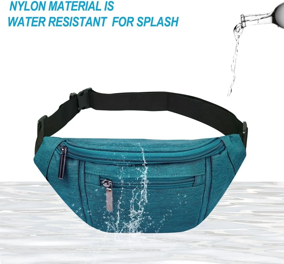 Fanny Pack for Men Women,Crossbody Waist Bag Pack,Belt Bag for Travel Walking Running Hiking Cycling,Easy Carry Any Phone,Wallet (Green)