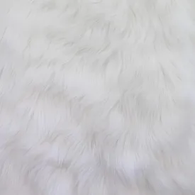 Faux Fake Fur Long Pile Luxury Shaggy/Craft, Sewing, Cosplay, Costume, Decorations / 60" Wide/Sold by PRECUT Piece (White, 58" W x 2" L/Fur Strip)