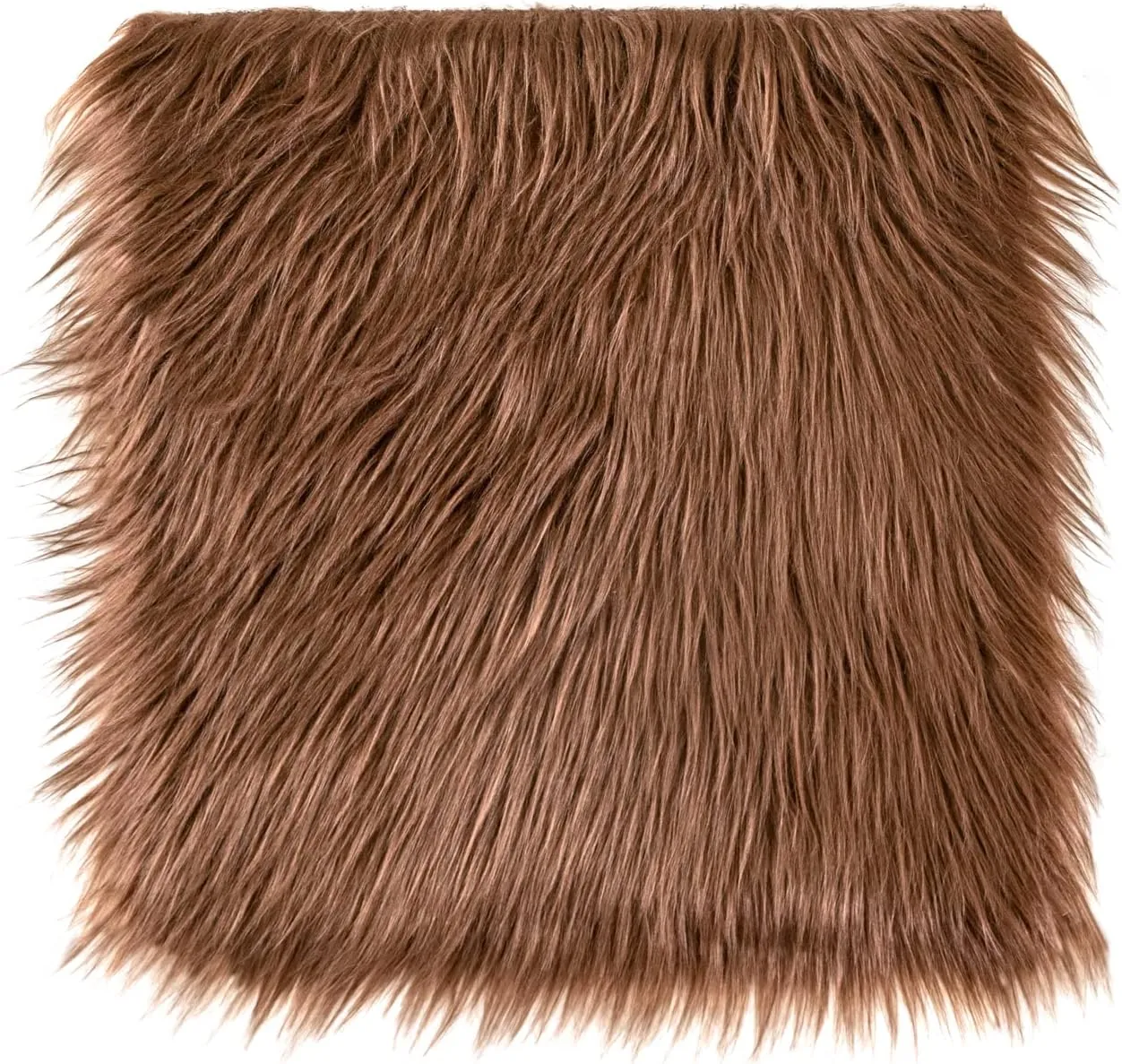 Faux Fur Fabric for Crafts, Gnomes, Animal Costumes, Cushions, Decorations Brown 10x10in