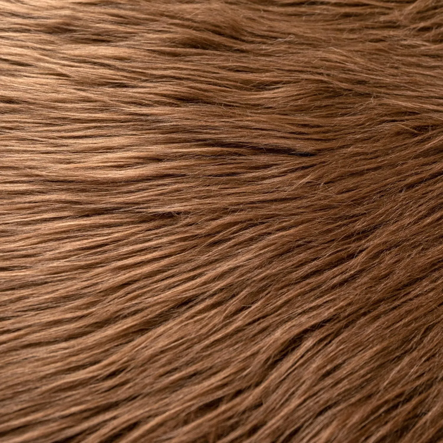 Faux Fur Fabric for Crafts, Gnomes, Animal Costumes, Cushions, Decorations Brown 10x10in