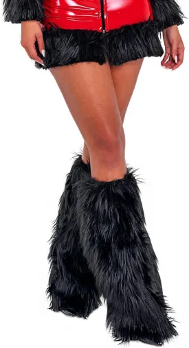Faux Fur Fuzzy Leg Warmers for Women Girls Fleece Boot Cuff Cover Covers Christmas Cosplay Party Accessory Set