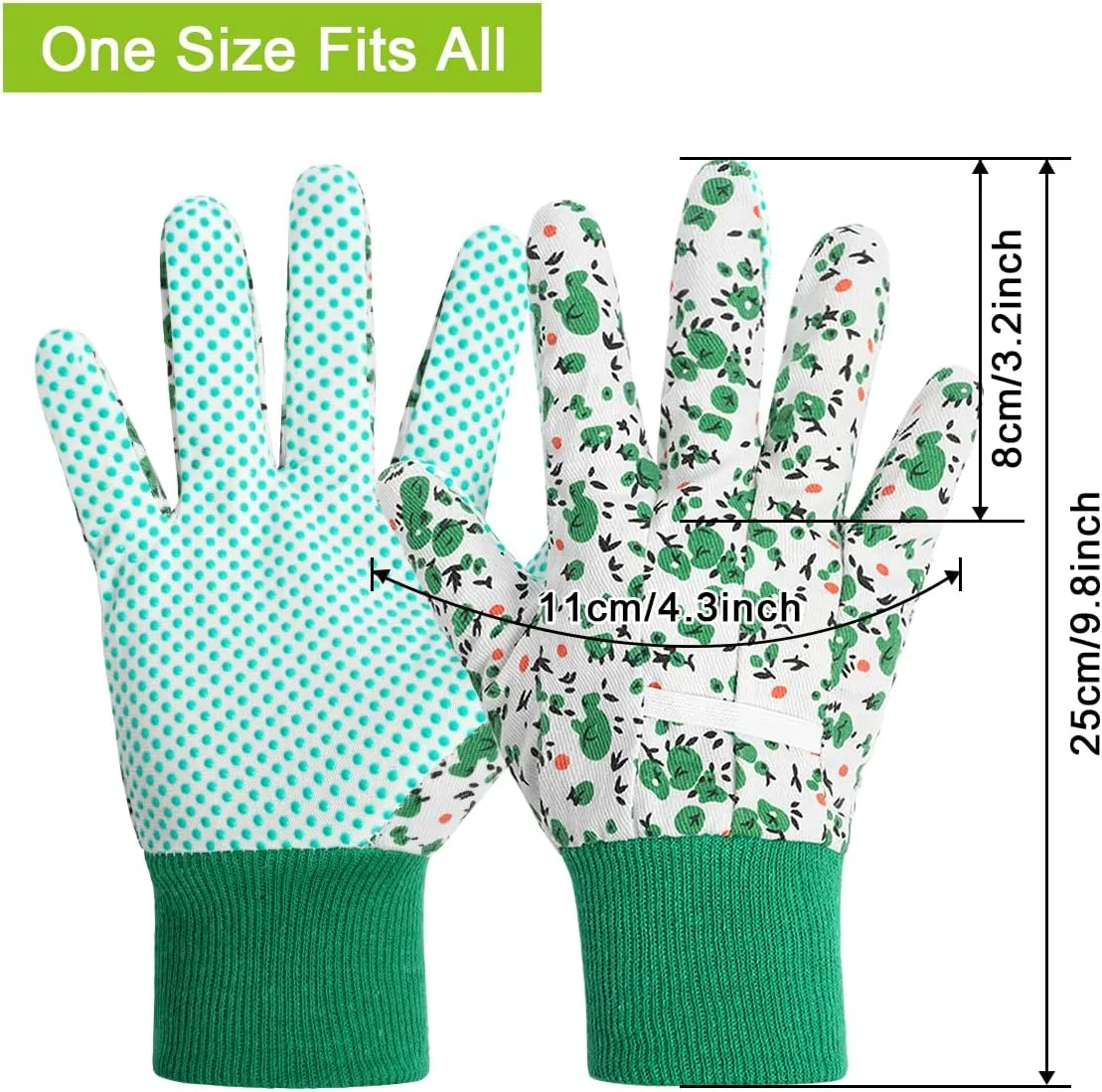 Floral Gardening Gloves for Women/Ladies, Non-Slip Grip Garden Work Gloves, Comfortable Thorn Proof Garden Gloves,Gift