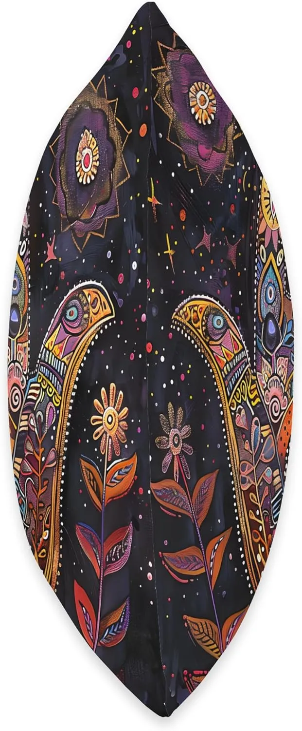 Floral Hamsa Hand Celestial Hand Of Fatima Aesthetic Throw Pillow