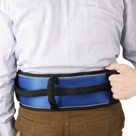 Gait Belt Gait Transfer Belt 4 Vertical Handles 3 Transverse Handles and Three - Dimensional Soft Design Wheelchair Seat Belt Gait Belt One Size Blue