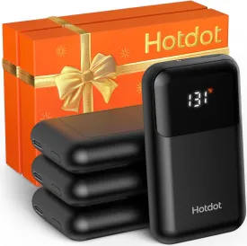 Hand Warmers Rechargeable with Gift Box, Electric Hand Warmer with LED Battery and Temperature Display, 4 Heating Levels Portable Pocket Heater, for Men, Women, Hunting