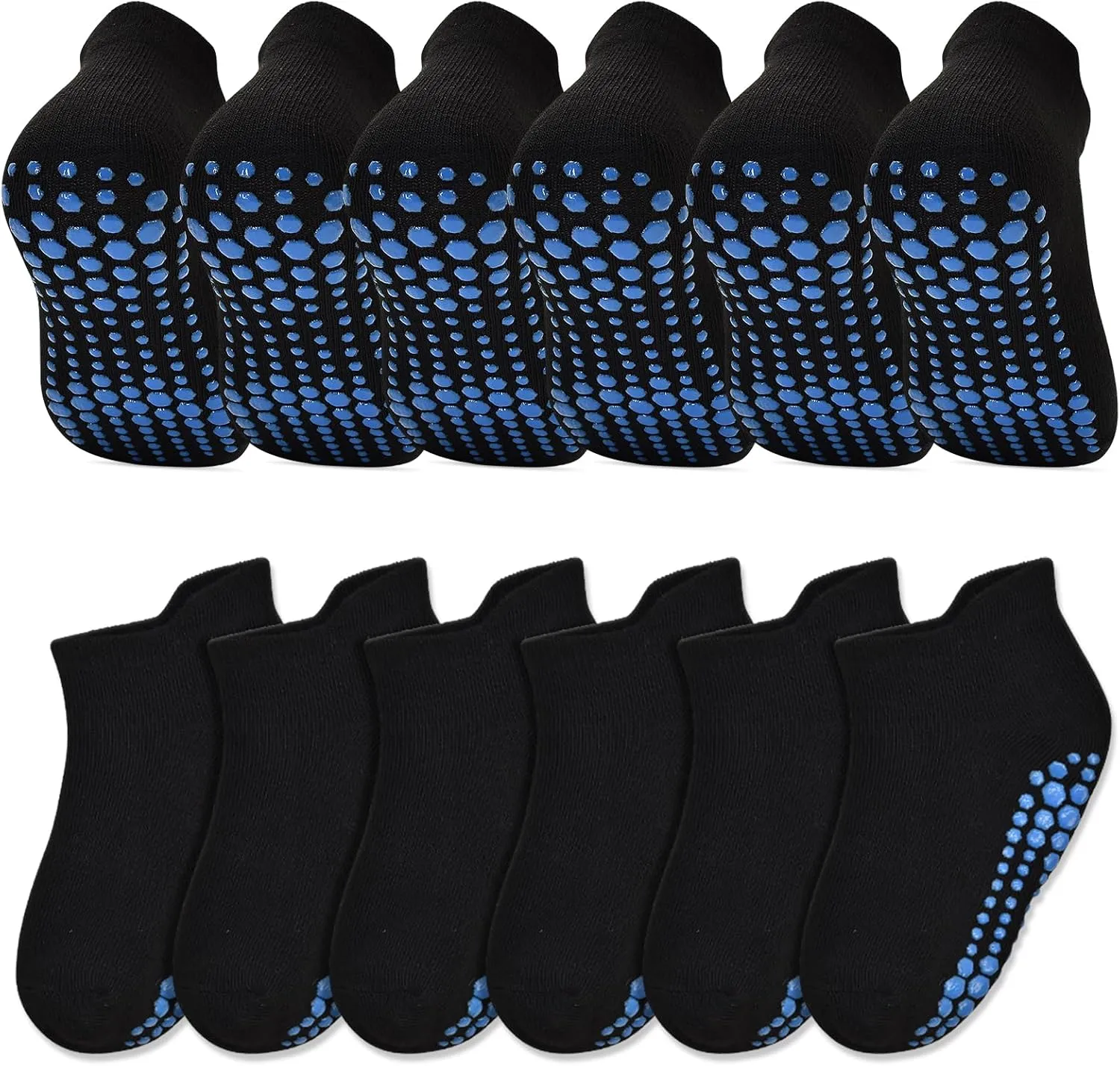 HYCLES Toddler Grip Ankle Socks, Non Slip Baby Sock Anti-Slip Kid Socks for Boys Girls 1-7 Years