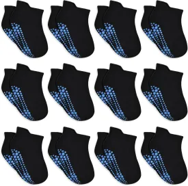 HYCLES Toddler Grip Ankle Socks, Non Slip Baby Sock Anti-Slip Kid Socks for Boys Girls 1-7 Years