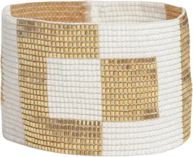 INK   ALLOY Beaded Cuff Bracelets for Women, Brooklyn Luxe Seed Bead Stretch Boho Bracelet, Handmade Jewelry for the Modern Bohemian, 1.5-Inch Width