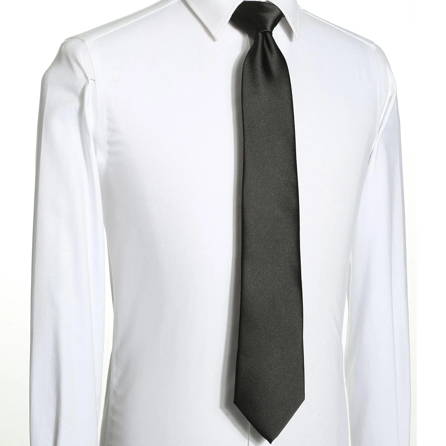 KissTies Solid Satin Tie Pure Color Necktie Mens Ties   Gift Box