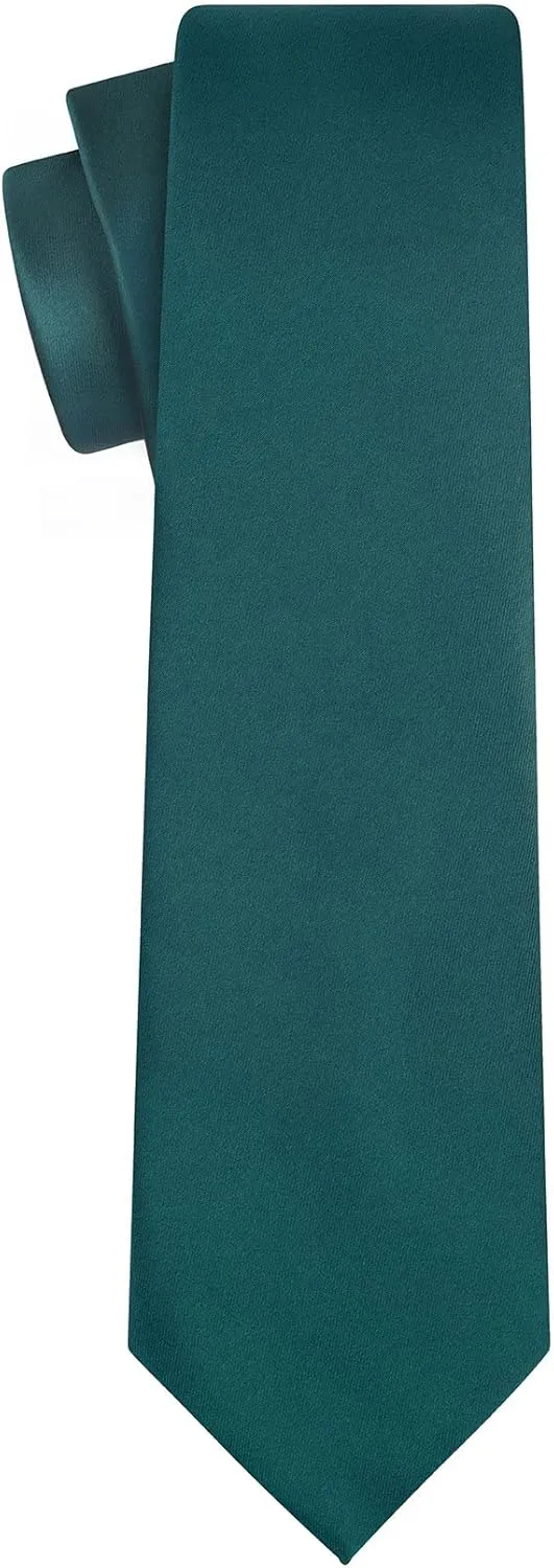 KissTies Solid Satin Tie Pure Color Necktie Mens Ties   Gift Box