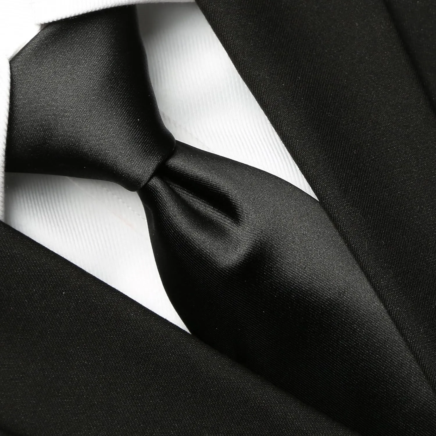 KissTies Solid Satin Tie Pure Color Necktie Mens Ties   Gift Box