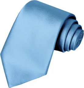 KissTies Solid Satin Tie Pure Color Necktie Mens Ties   Gift Box
