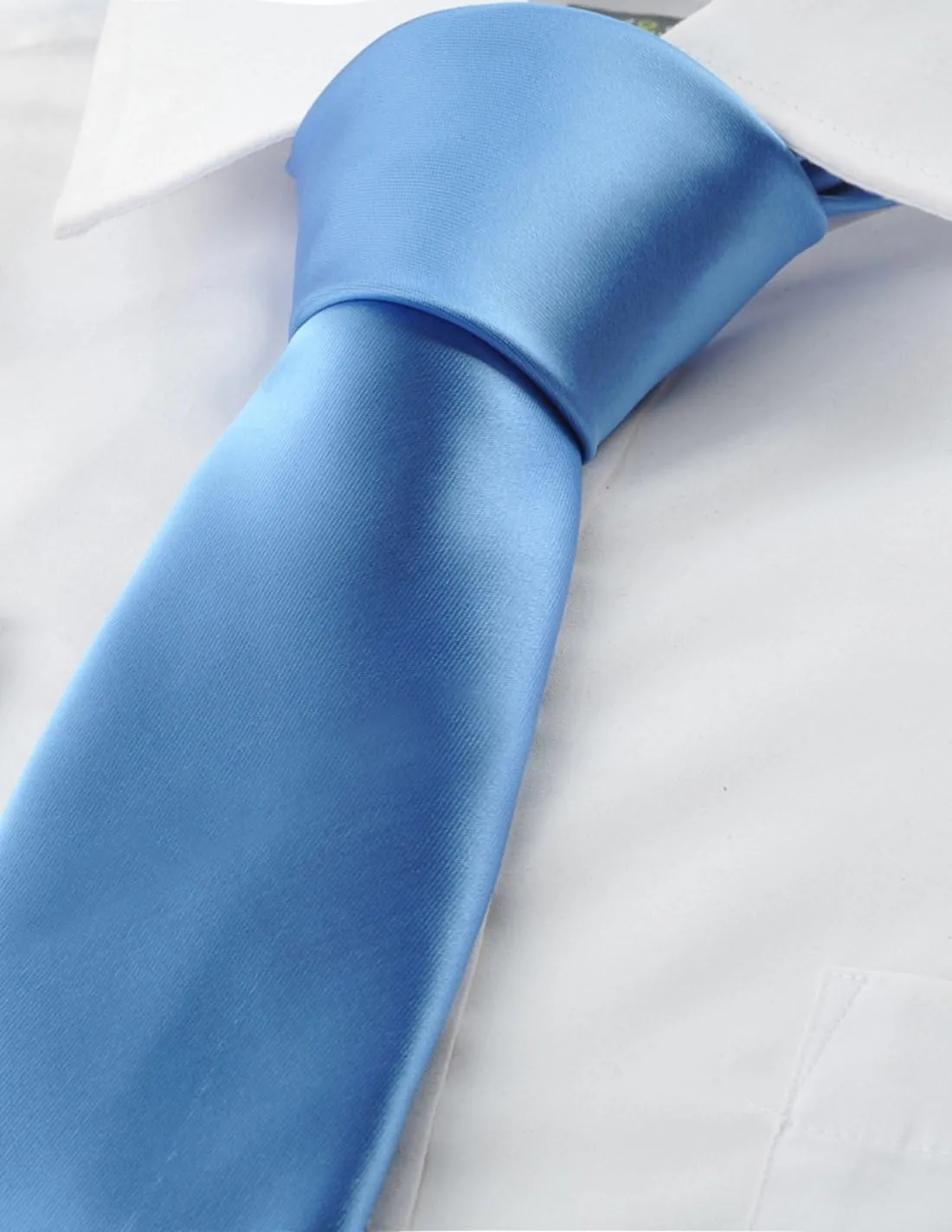 KissTies Solid Satin Tie Pure Color Necktie Mens Ties   Gift Box