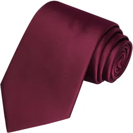 KissTies Solid Satin Tie Pure Color Necktie Mens Ties   Gift Box