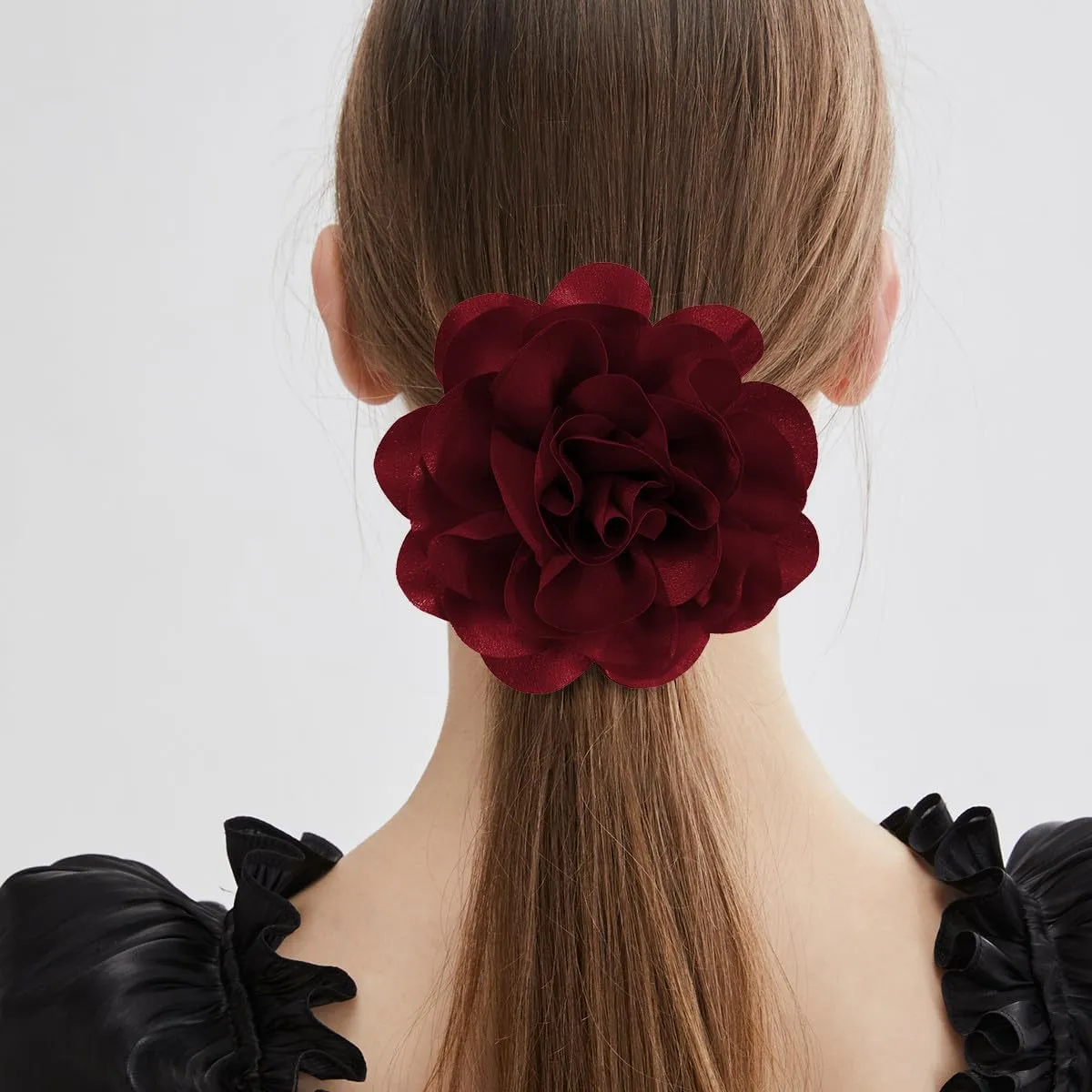 Large Rose Flower Brooches and Pins for Women | Rose Flower Hair Clips for Women, Lapel Pins for Women | Brooch for Women Dresses | Hat Pins for Women, Flower Hair, Pin for Clothes
