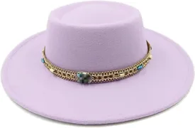 Men's Wide Brim Fedora Hat Classic Hat Solid Jazz Hat Travel Fedora Hat Spring Women's Hat