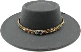 Men's Wide Brim Fedora Hat Classic Hat Solid Jazz Hat Travel Fedora Hat Spring Women's Hat