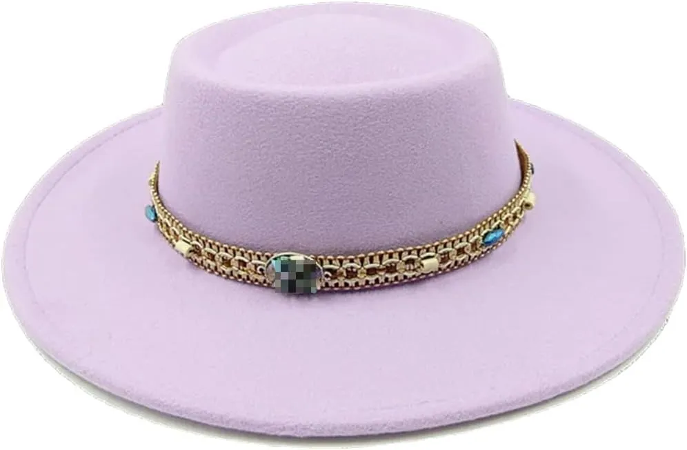 Men's Wide Brim Fedora Hat Classic Hat Solid Jazz Hat Travel Fedora Hat Spring Women's Hat