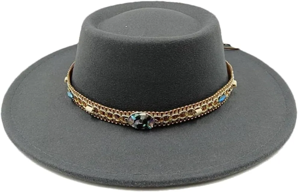 Men's Wide Brim Fedora Hat Classic Hat Solid Jazz Hat Travel Fedora Hat Spring Women's Hat