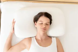 Mossa Beauty Pillow- Anti-Wrinkle Memory Foam Cervical Neck & Shoulder Support, Orthopedic Design for Back & Side Sleepers, Includes 100% Cotton Cover