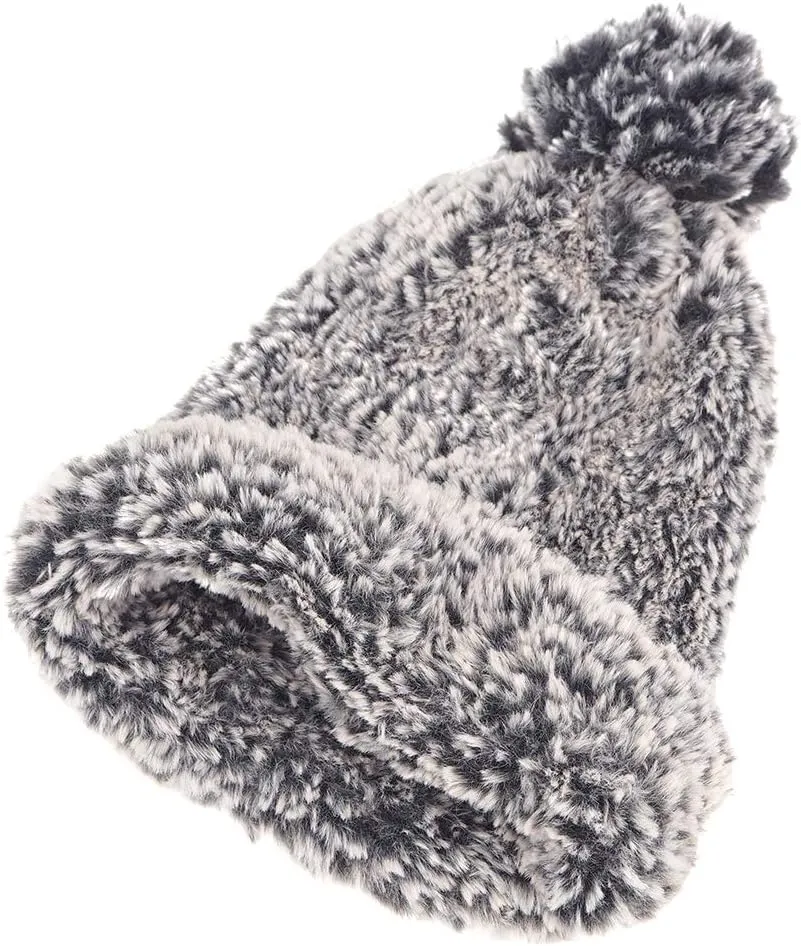 NICEEC 2 Skeins Faux Fur Yarn Super Soft, Chunky & Fluffy, Eyelash Yarn for Crochet & Knitting (Total Length 70yds,3.53oz) - Black with White
