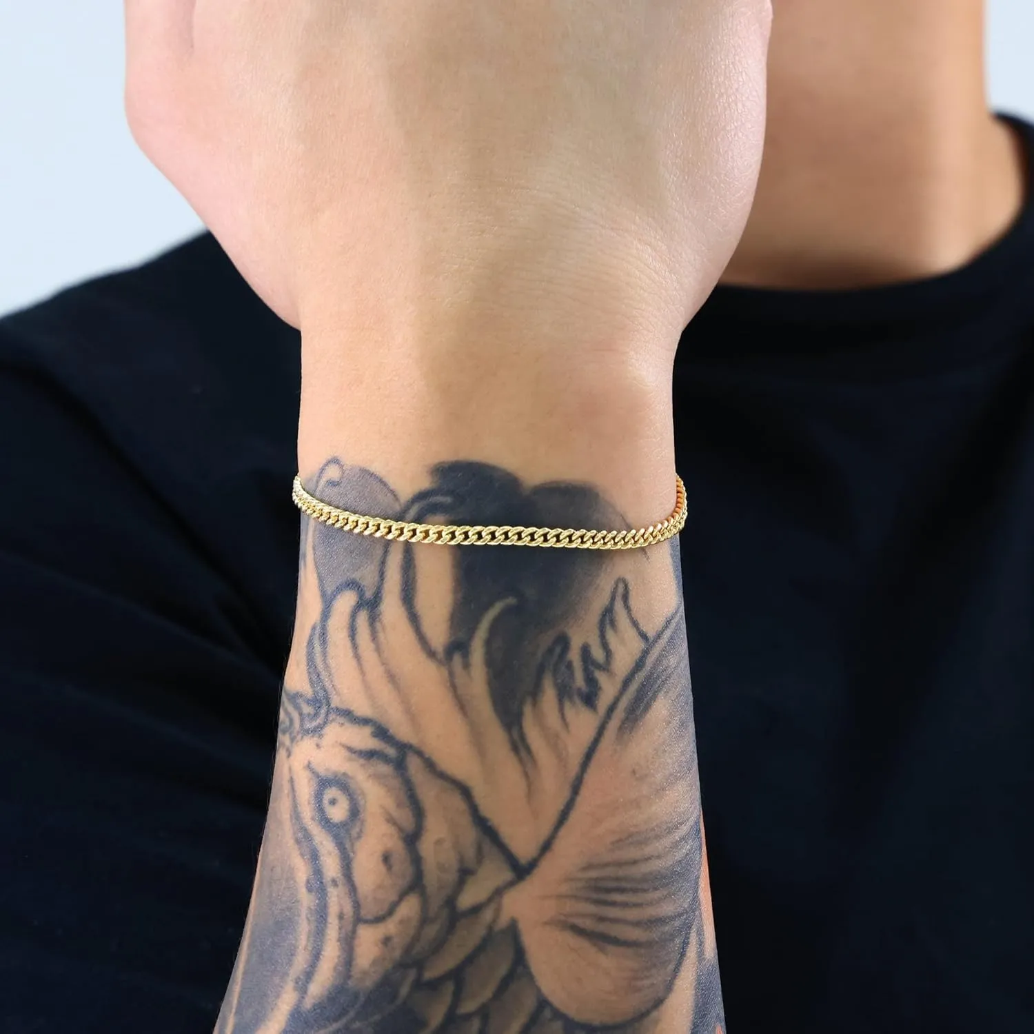 Nuragold 10k Real Yellow Gold Miami Cuban Link 3mm Chain Bracelet or Anklet (7"-9") Italian Jewelry for Men & Women