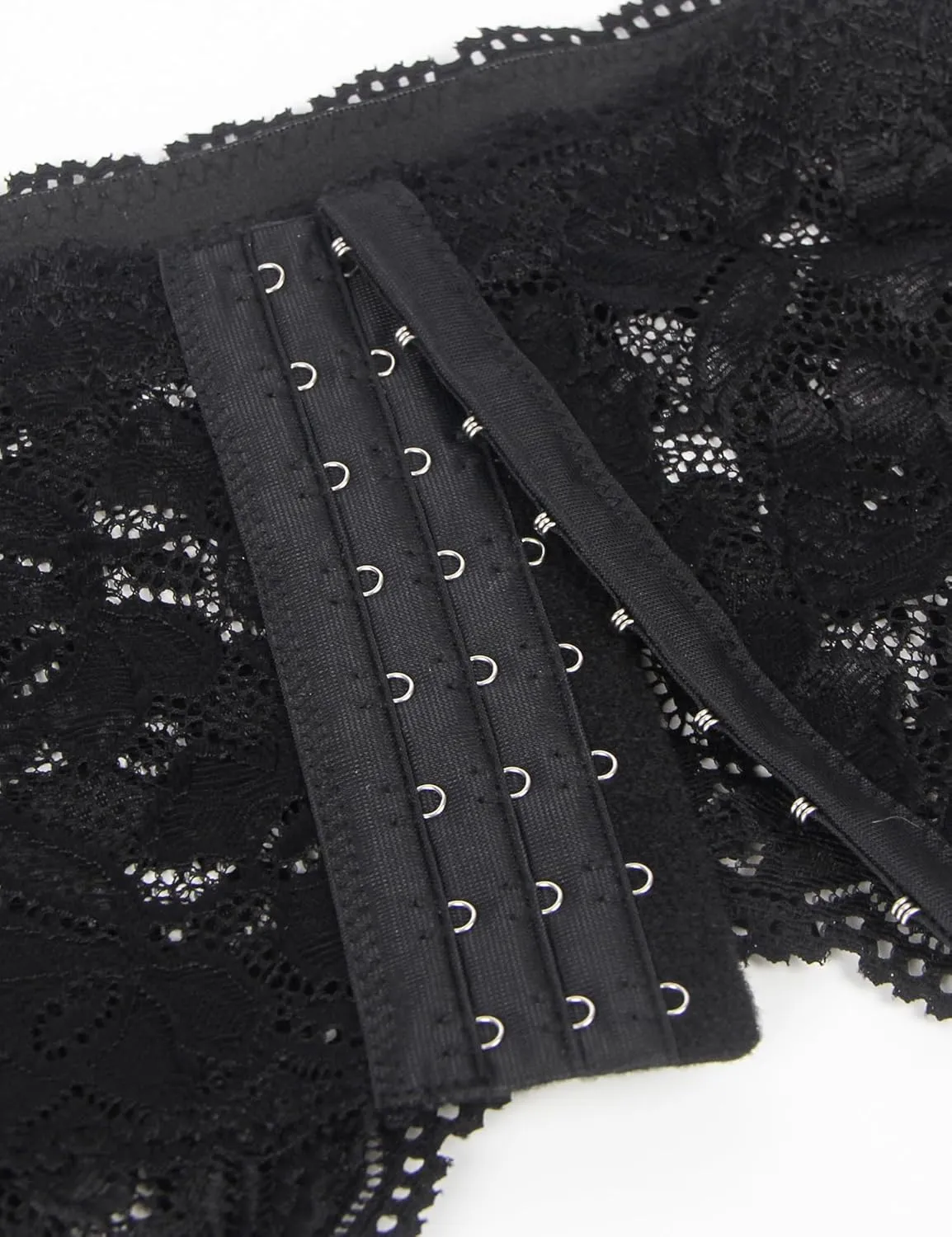 ohyeah Women Floral Lace Garter Belt for Thigh Highs Stockings 4-Strap Metal Clip Plus Size Sexy Mesh Suspender Garter Belts