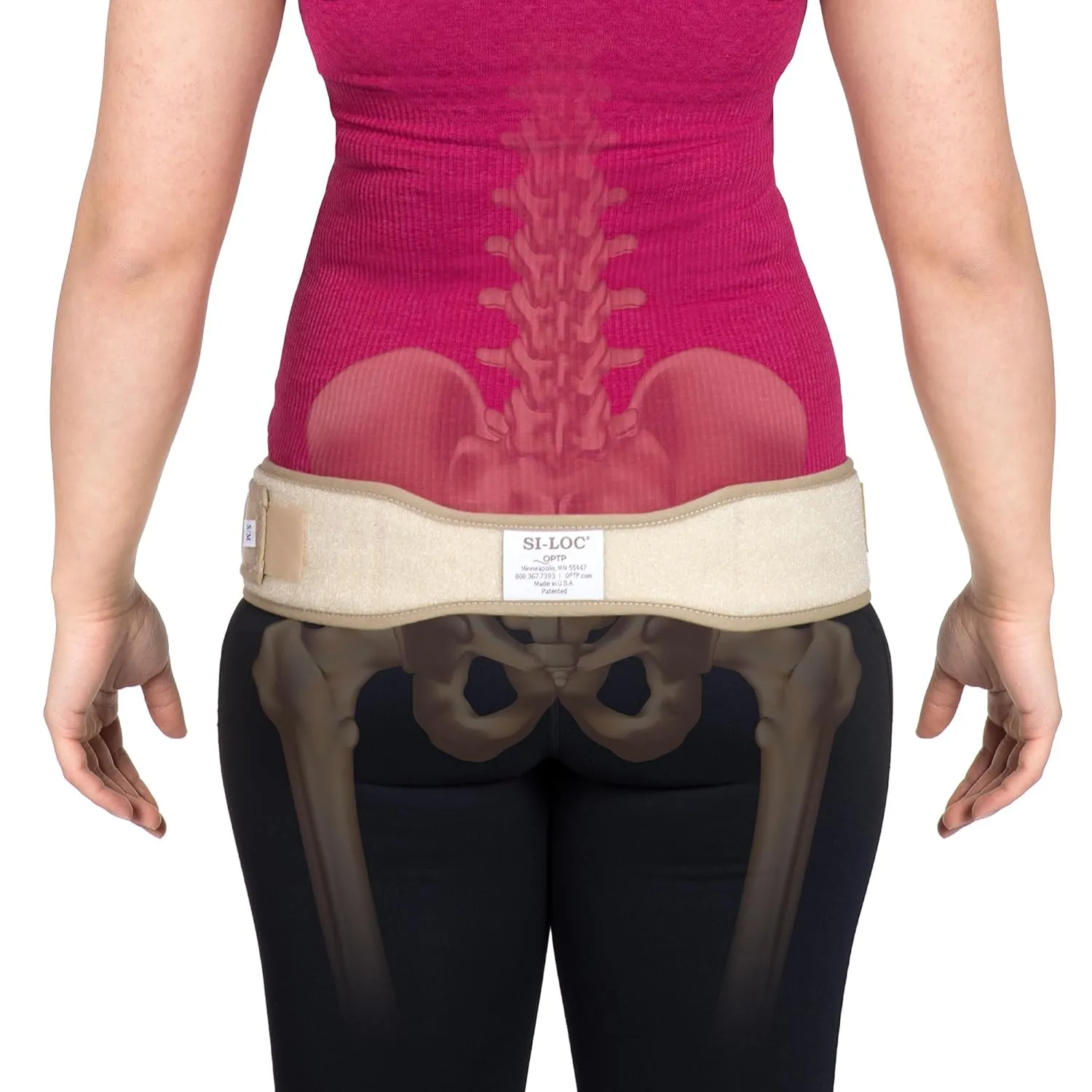 OPTP SI-LOC, SI Joint Belt for Women, Sacroiliac Belt, Lower Back Support Belts for Men, Low Back & Pelvic Pain Relief - Large/Extra Large