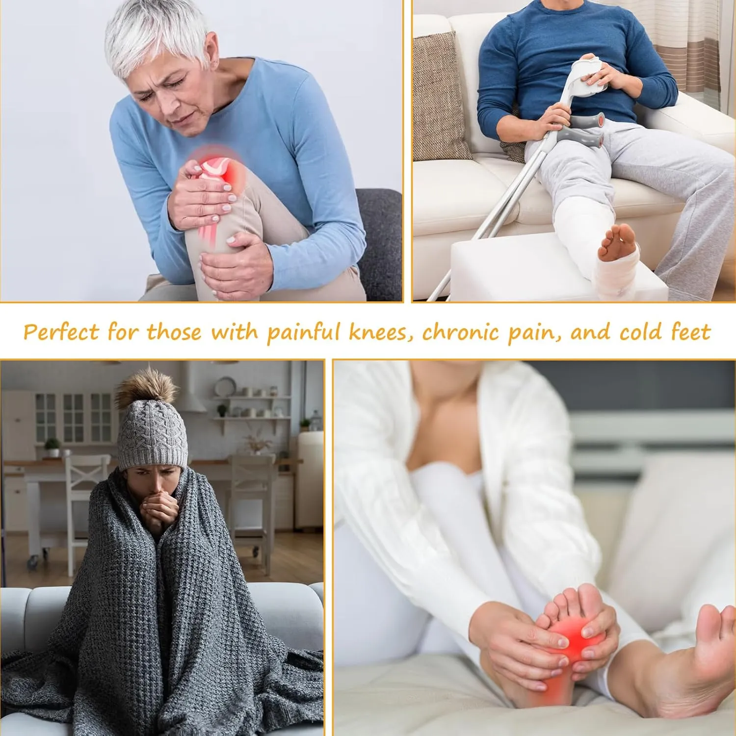 Over Knee Fuzzy Socks for Men & Women, Warm Cozy Leg Warmers for Winter, Open-Toe Design for Versatile Indoor Comfort