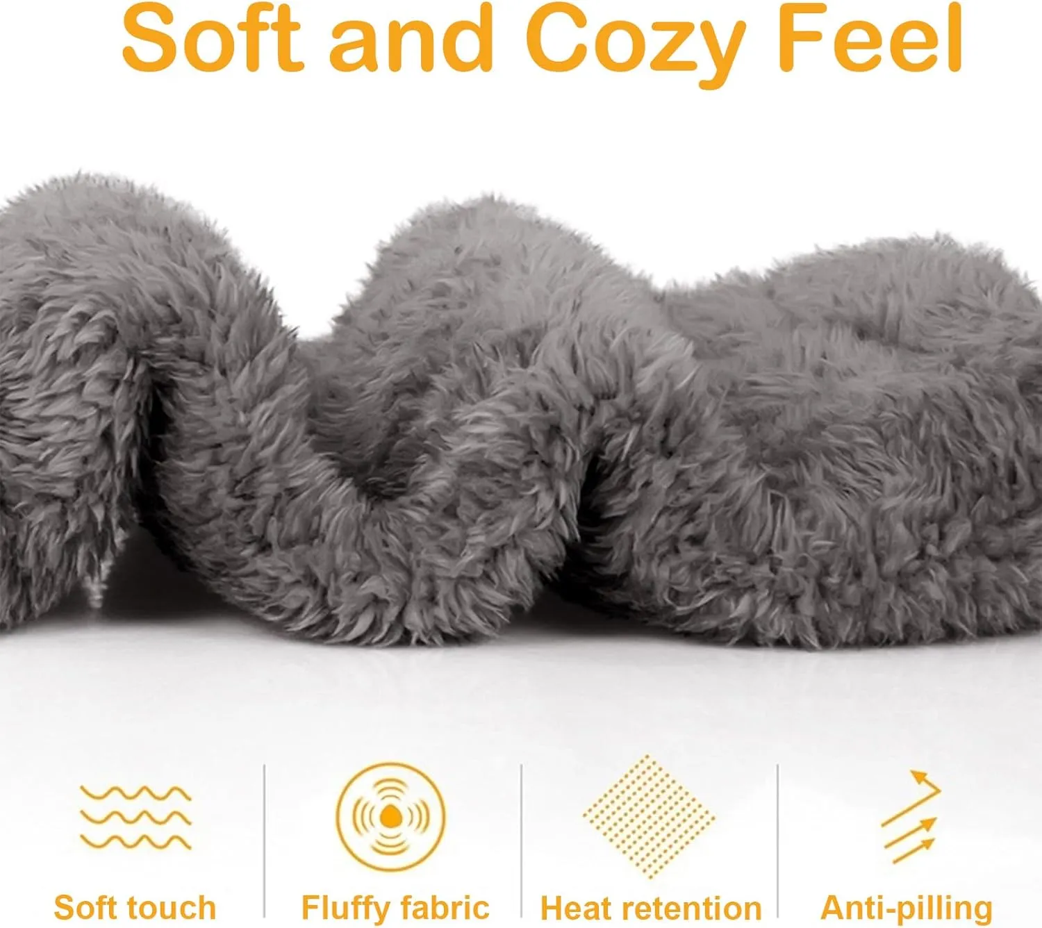 Over Knee Lightweight Fuzzy Socks, Plush Slipper Stockings, Cozy Leg Warmers for Men & Women, Home Lounge & Sleep