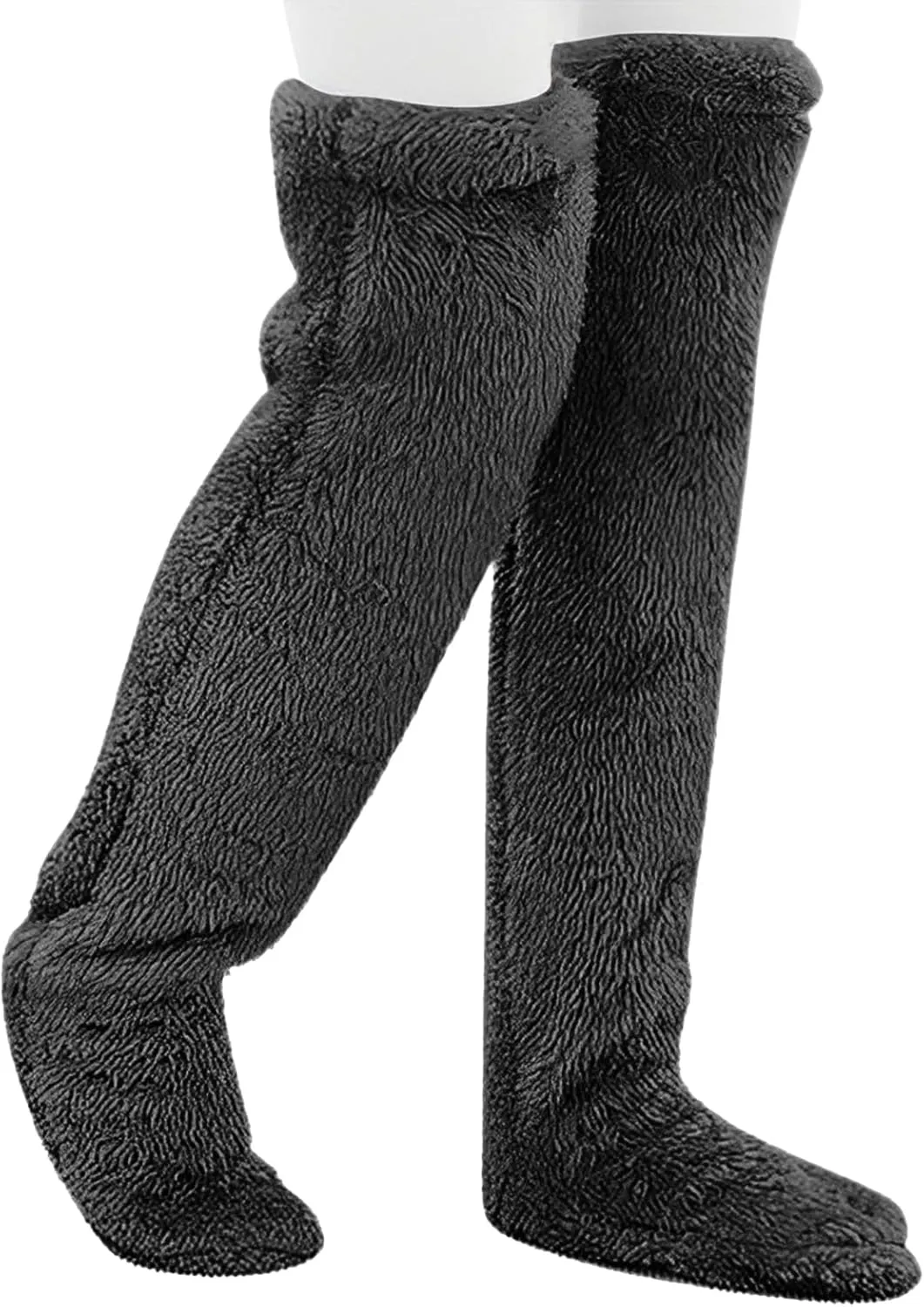 Over Knee Lightweight Fuzzy Socks, Plush Slipper Stockings, Cozy Leg Warmers for Men & Women, Home Lounge & Sleep