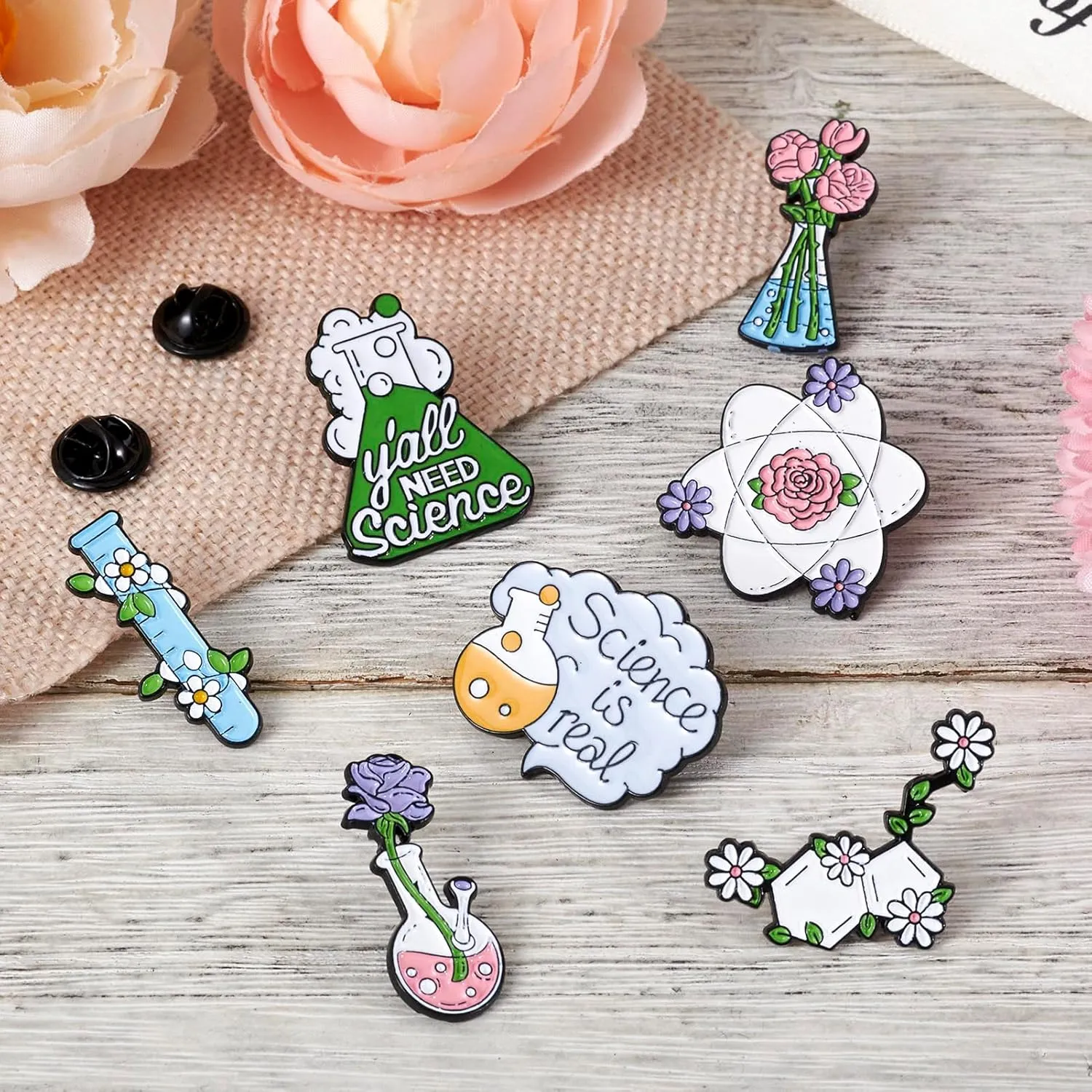 Pandahall Various Theme Alloy Enamel Brooches Lapel Brooch Enamel Pin Set