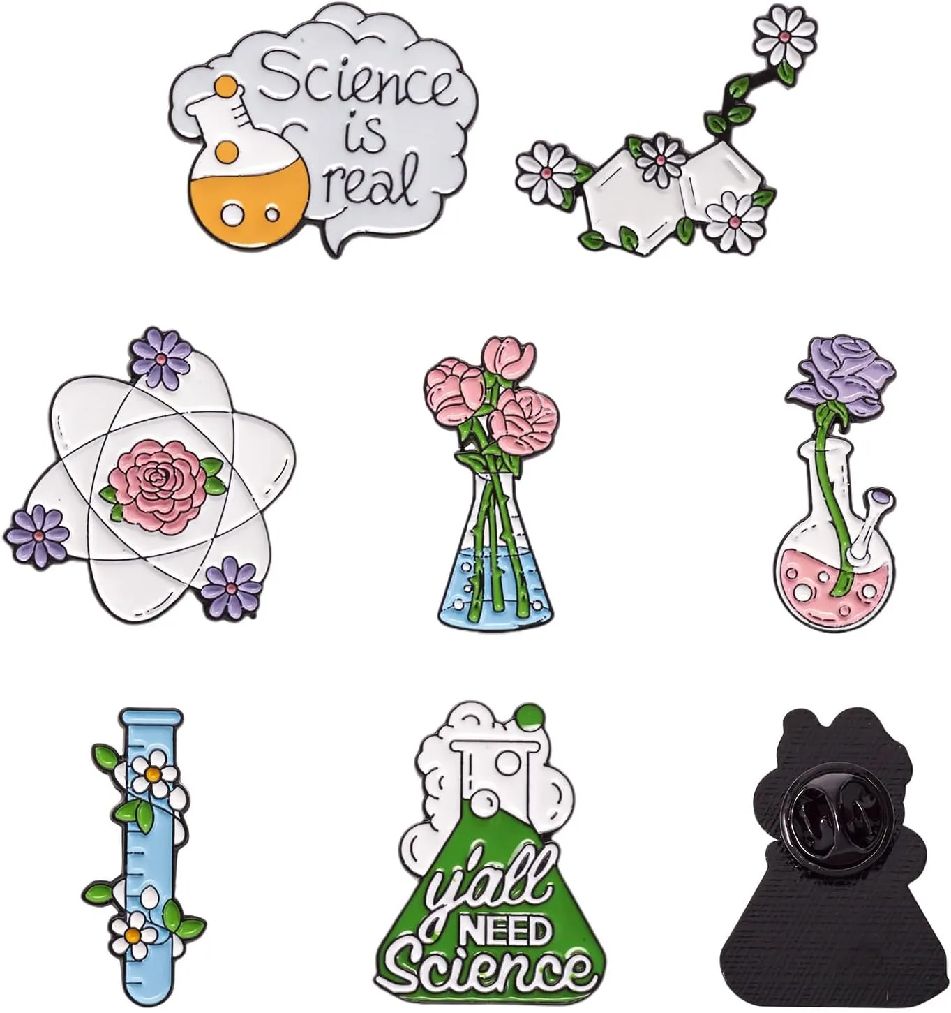 Pandahall Various Theme Alloy Enamel Brooches Lapel Brooch Enamel Pin Set